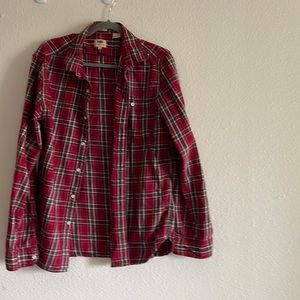 Levi’s Mens Plaid Shirt in Brick Red